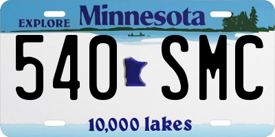 MN license plate 540SMC