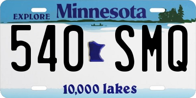 MN license plate 540SMQ