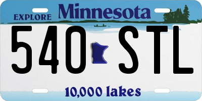 MN license plate 540STL