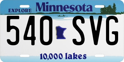 MN license plate 540SVG