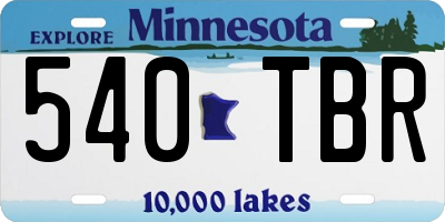MN license plate 540TBR