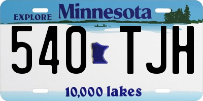MN license plate 540TJH