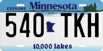 MN license plate 540TKH