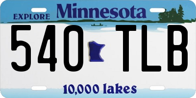 MN license plate 540TLB