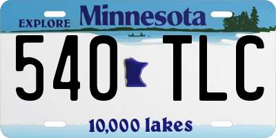 MN license plate 540TLC