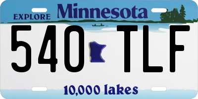 MN license plate 540TLF