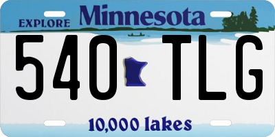 MN license plate 540TLG