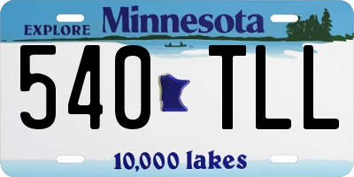 MN license plate 540TLL
