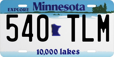 MN license plate 540TLM