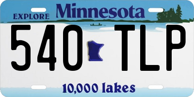 MN license plate 540TLP