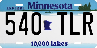 MN license plate 540TLR