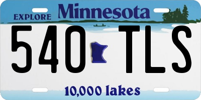 MN license plate 540TLS