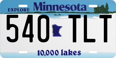 MN license plate 540TLT