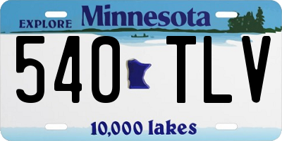 MN license plate 540TLV