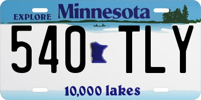 MN license plate 540TLY