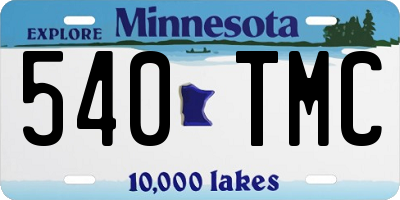 MN license plate 540TMC