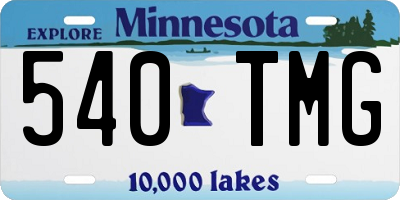 MN license plate 540TMG