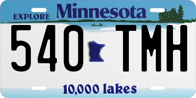 MN license plate 540TMH