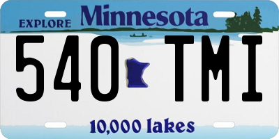 MN license plate 540TMI