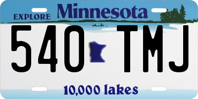 MN license plate 540TMJ