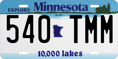 MN license plate 540TMM