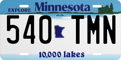 MN license plate 540TMN
