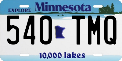MN license plate 540TMQ