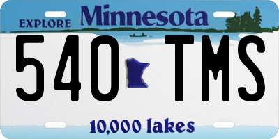 MN license plate 540TMS