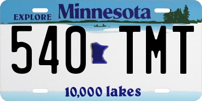 MN license plate 540TMT