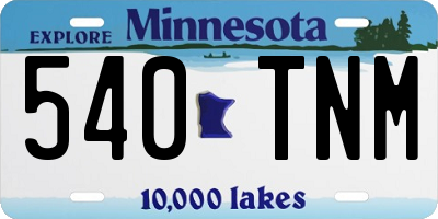 MN license plate 540TNM