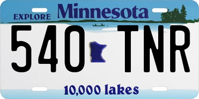 MN license plate 540TNR