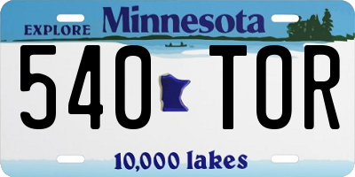 MN license plate 540TOR