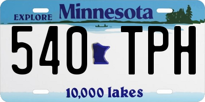 MN license plate 540TPH