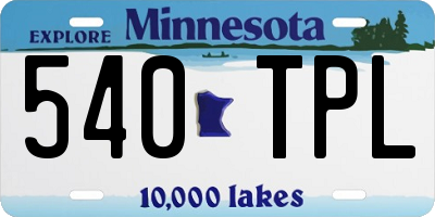 MN license plate 540TPL