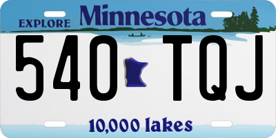 MN license plate 540TQJ