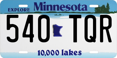 MN license plate 540TQR