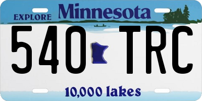 MN license plate 540TRC