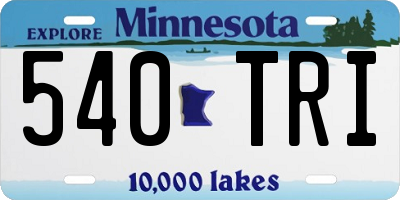 MN license plate 540TRI