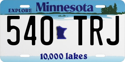 MN license plate 540TRJ