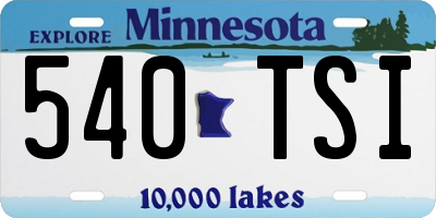 MN license plate 540TSI
