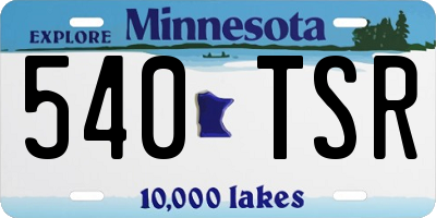 MN license plate 540TSR