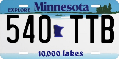 MN license plate 540TTB