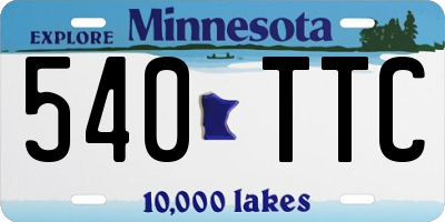 MN license plate 540TTC