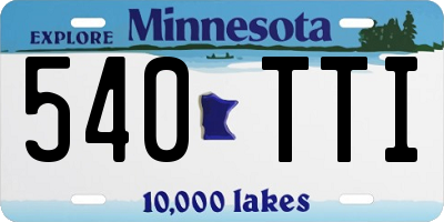 MN license plate 540TTI