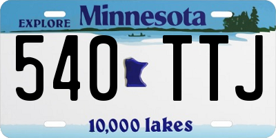 MN license plate 540TTJ
