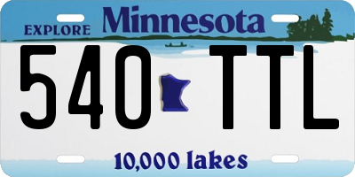 MN license plate 540TTL