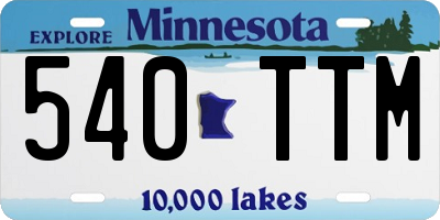 MN license plate 540TTM