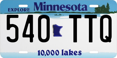 MN license plate 540TTQ