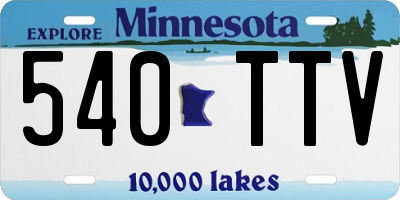 MN license plate 540TTV