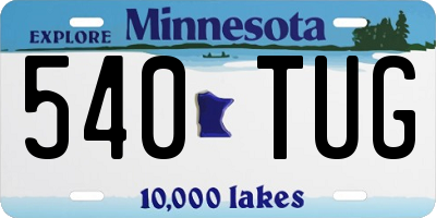 MN license plate 540TUG